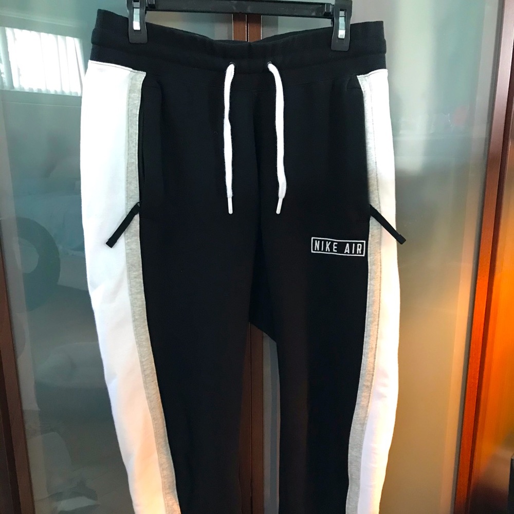 Nike Air Fleece Joggers Striped Pants Men's Medium
